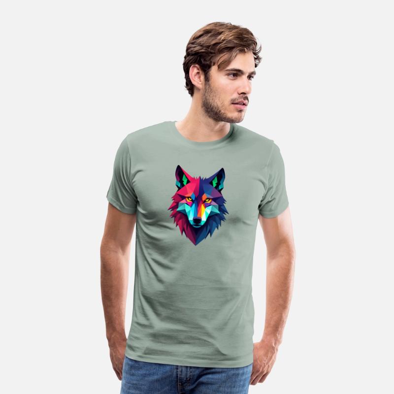 Colorful Geometric Wolf