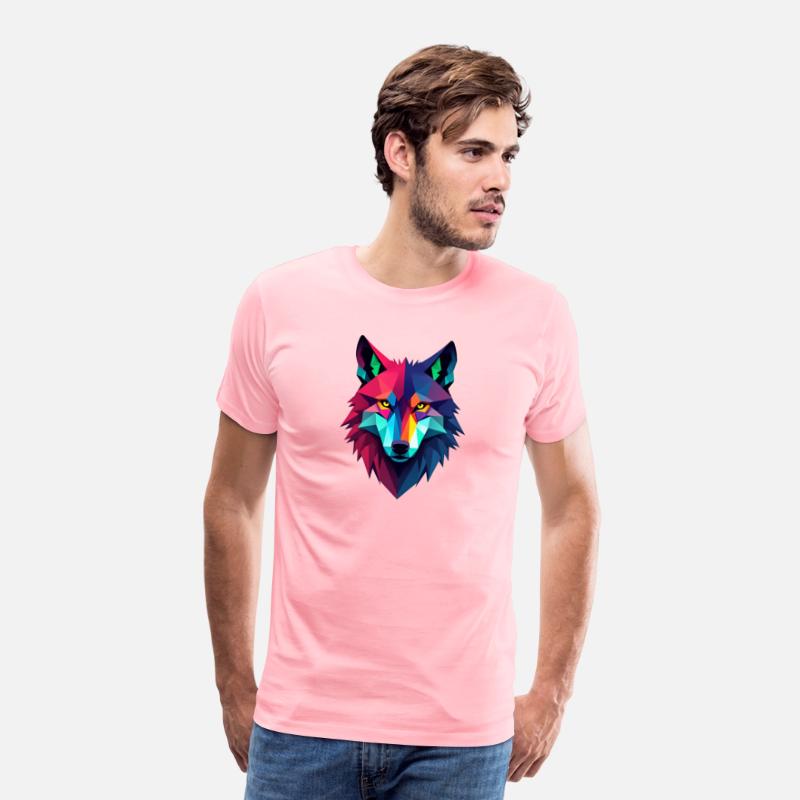 Colorful Geometric Wolf