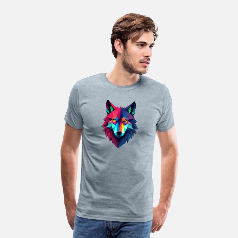 Colorful Geometric Wolf