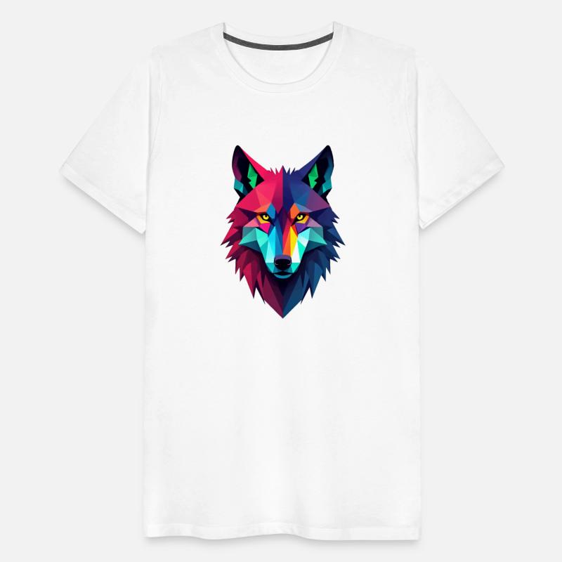Colorful Geometric Wolf