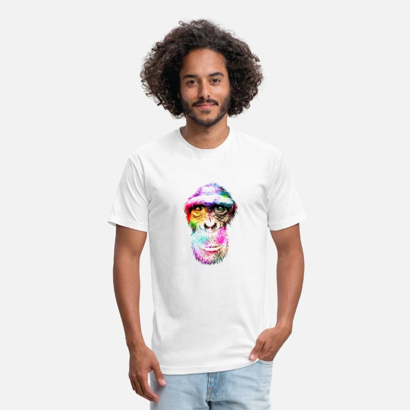 Colorful Retro Realistic Monkey Face Funny Graphic