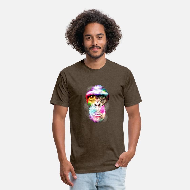 Colorful Retro Realistic Monkey Face Funny Graphic