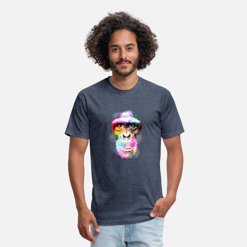 Colorful Retro Realistic Monkey Face Funny Graphic