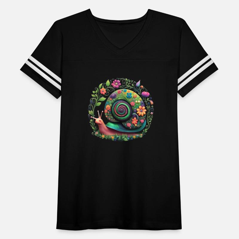Colorful Snail and flowers Design