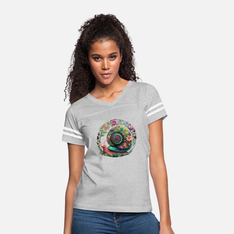 Colorful Snail and flowers Design