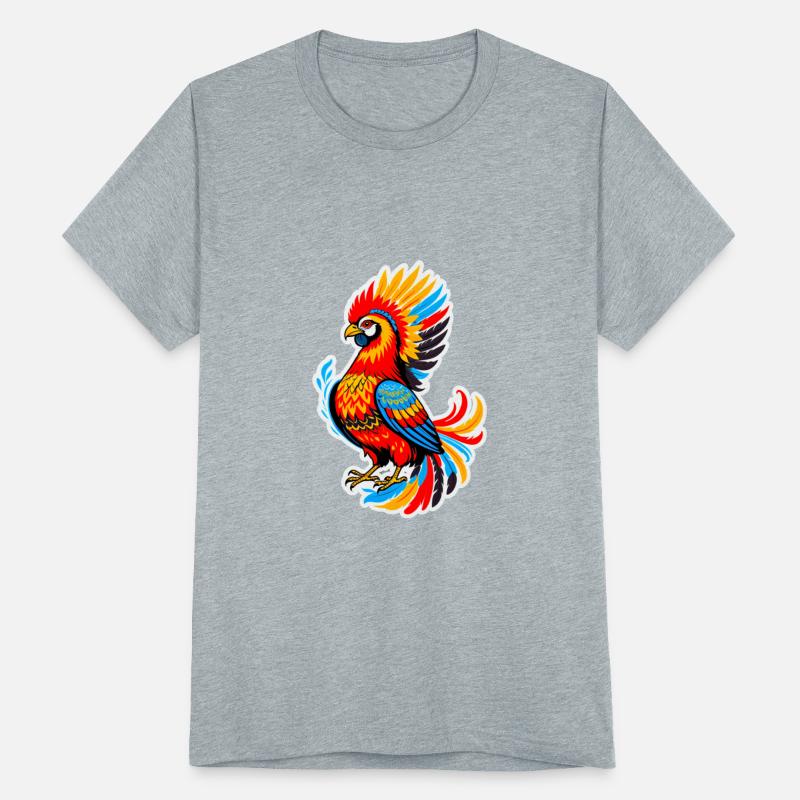 Colorful Stylized Bird Illustration