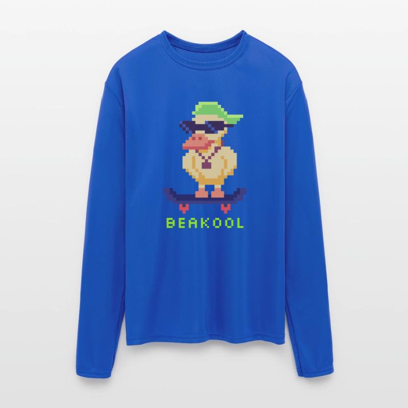 Cool Duck on Skateboard Pixel Art