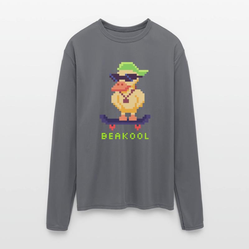 Cool Duck on Skateboard Pixel Art