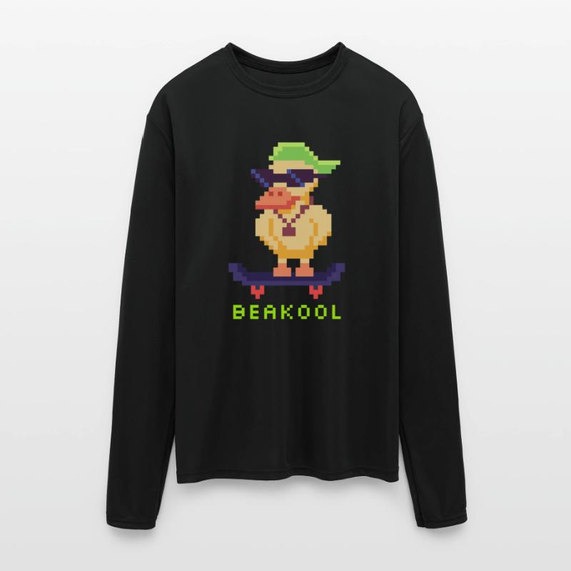 Cool Duck on Skateboard Pixel Art