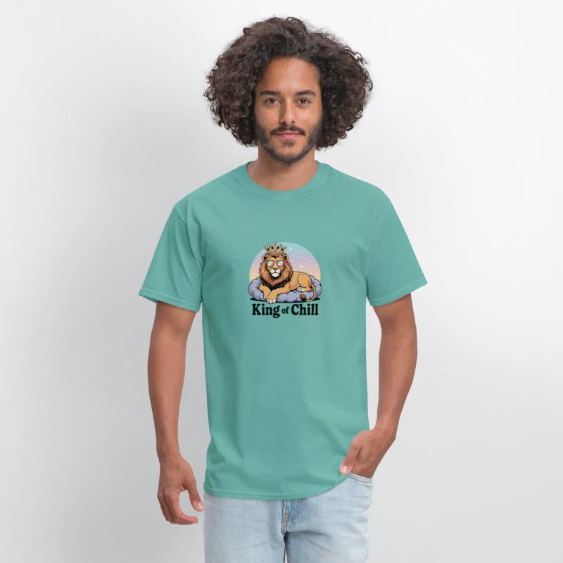 Cool Lion with Crown & Sunglasses Design