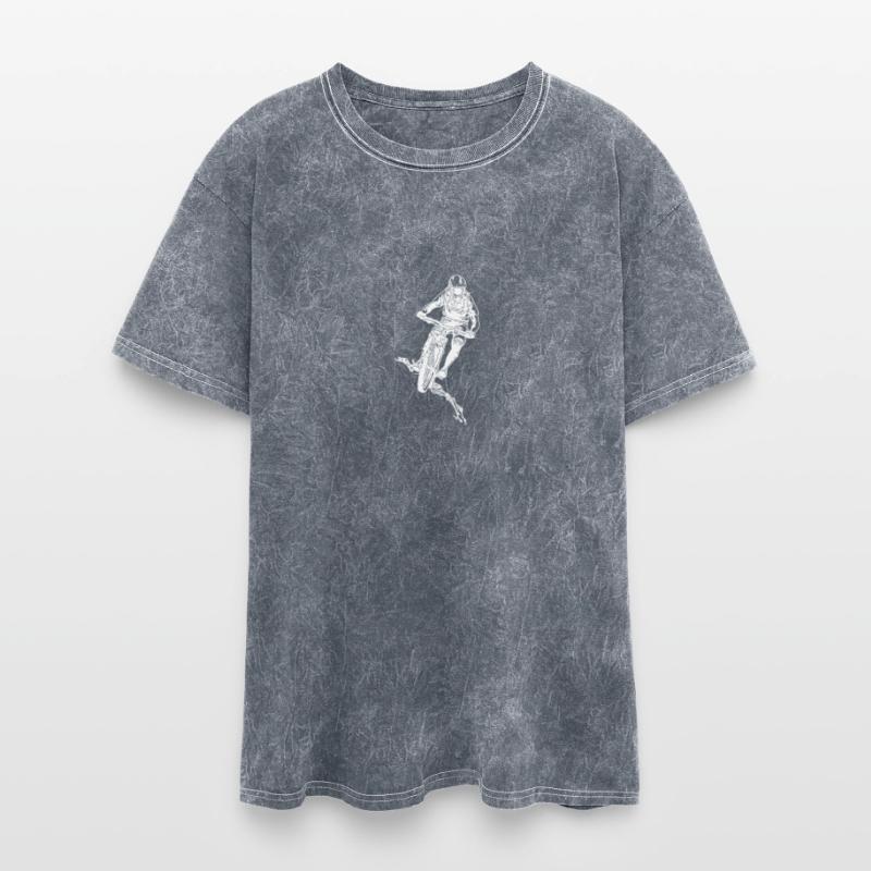 Cool Mountain Biker On The Hill Mountain Path