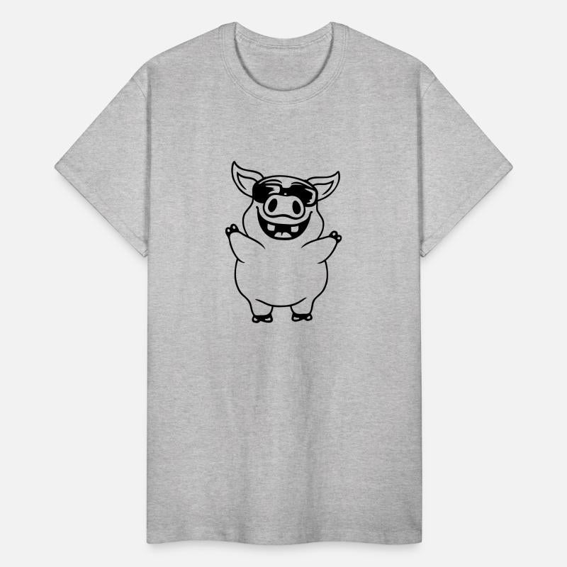 Cool sunglasses pig comic