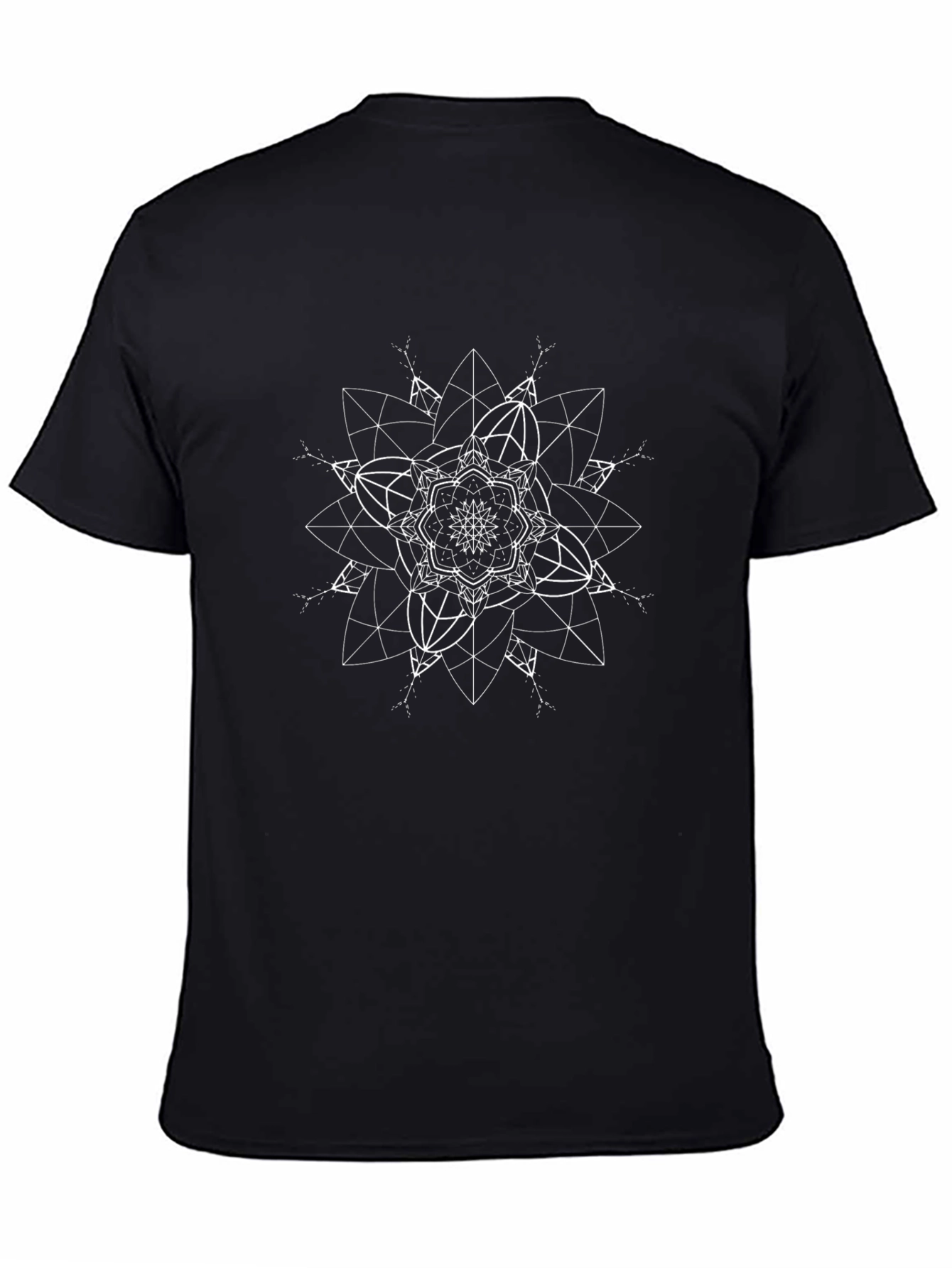 Geometric Mandala T-Shirt - Black