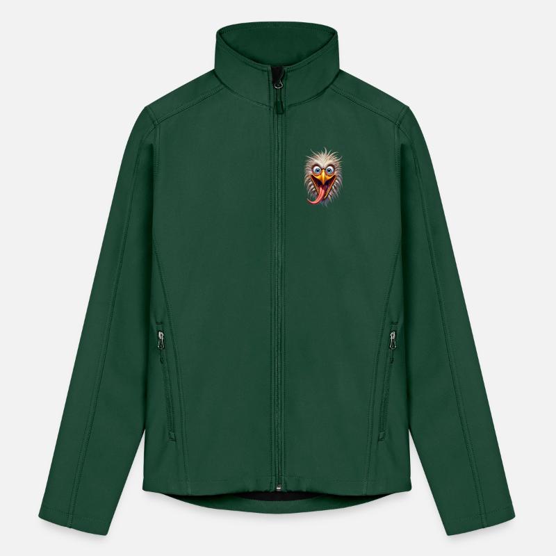 Crazy Bird with Wide Eyes and Sticking Out Tongue