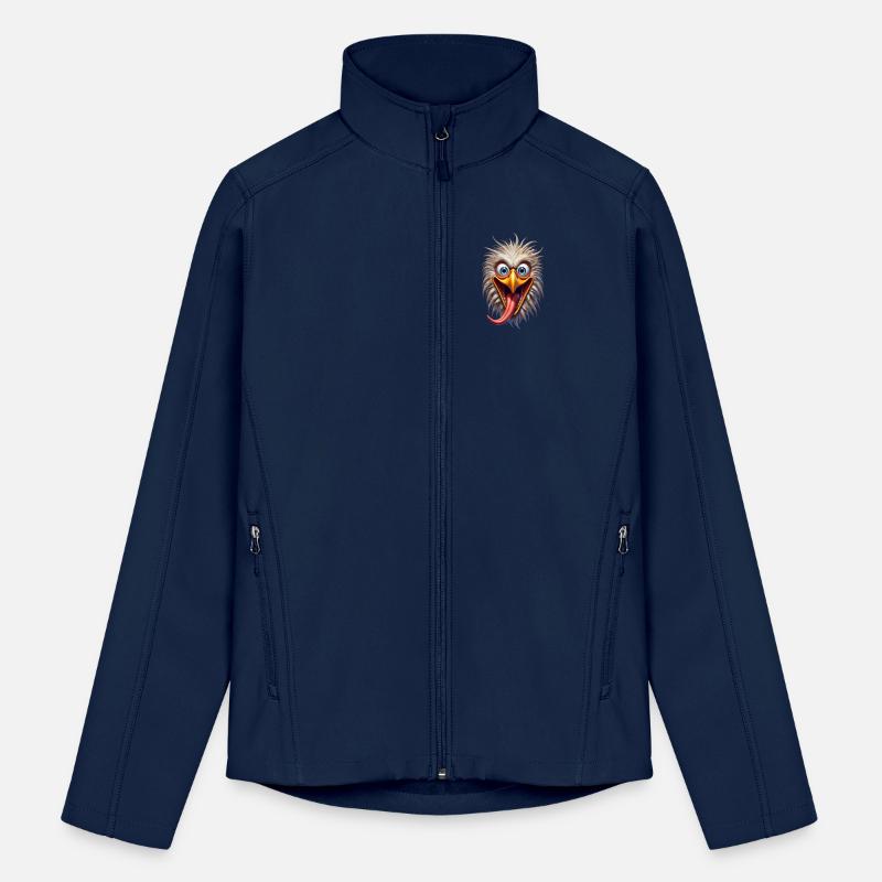 Crazy Bird with Wide Eyes and Sticking Out Tongue