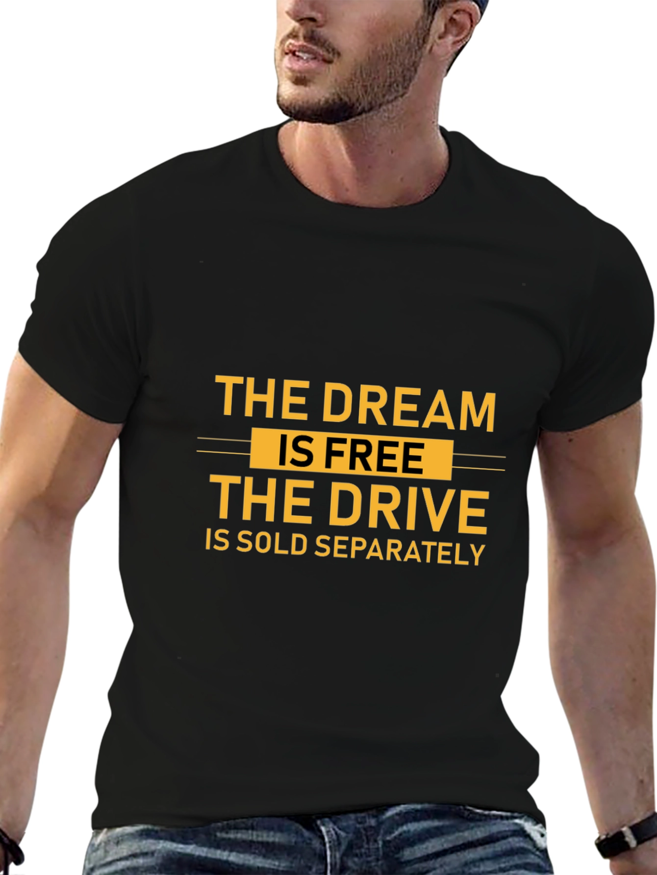 The Dream is Free Graphic T-Shirt - Black