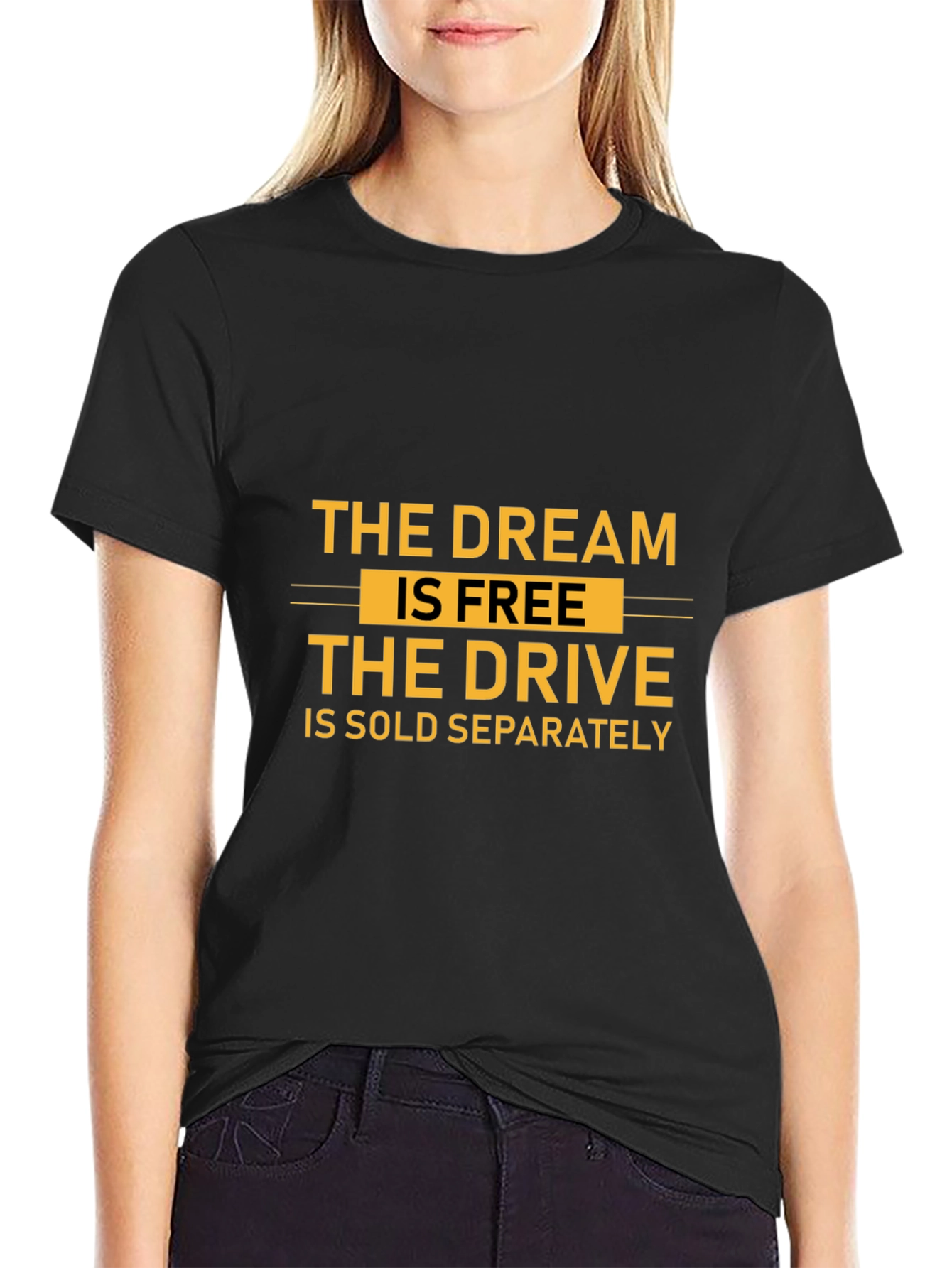 The Dream is Free Graphic T-Shirt - Black