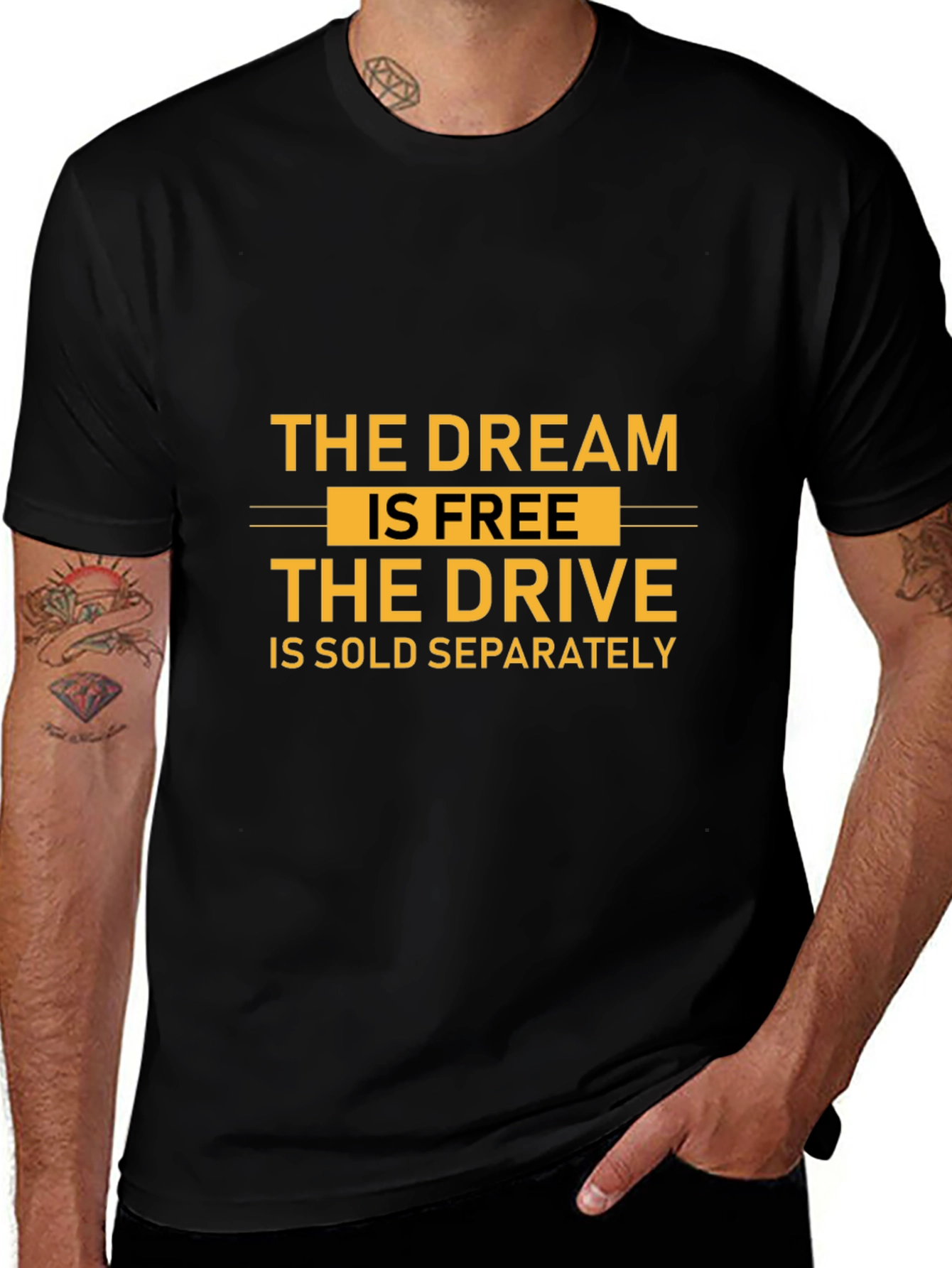 The Dream is Free Graphic T-Shirt - Black