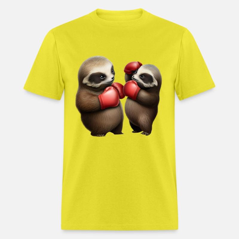 Cute baby sloths in a boxing match