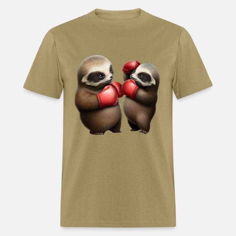 Cute baby sloths in a boxing match