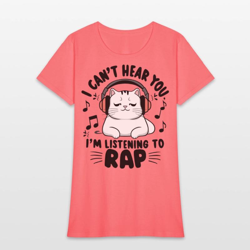 Cute Cat I Can't Hear You I'm Listening To Rap