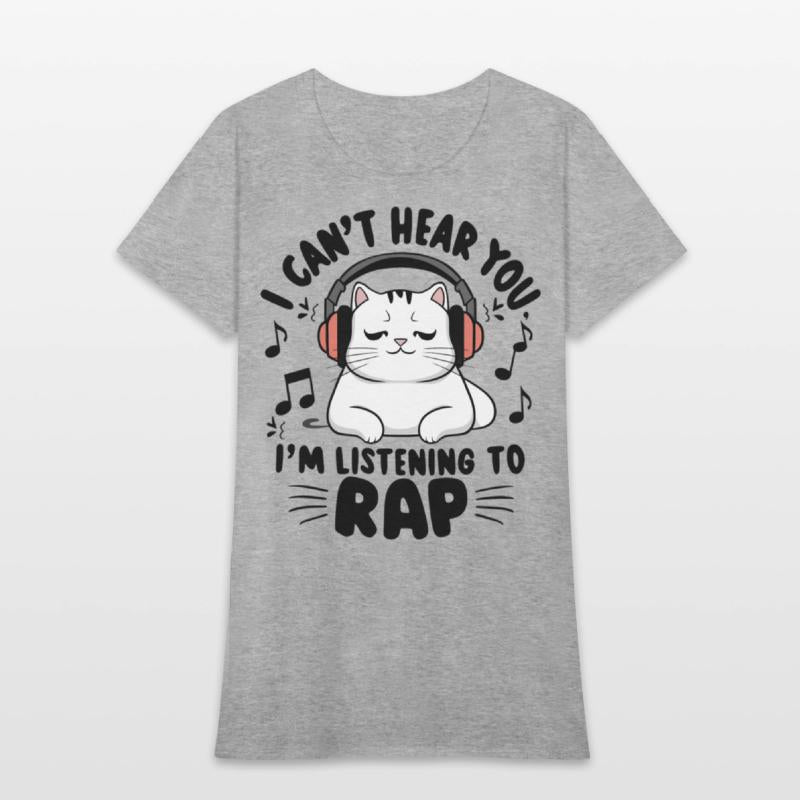 Cute Cat I Can't Hear You I'm Listening To Rap