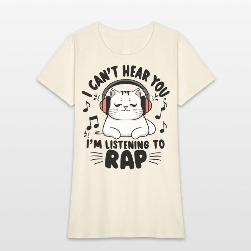 Cute Cat I Can't Hear You I'm Listening To Rap