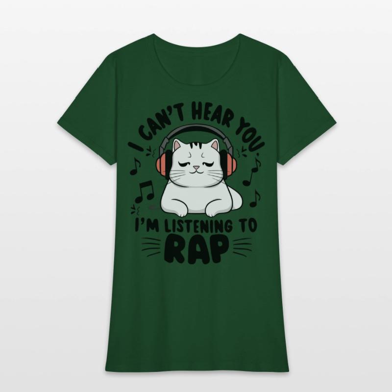 Cute Cat I Can't Hear You I'm Listening To Rap