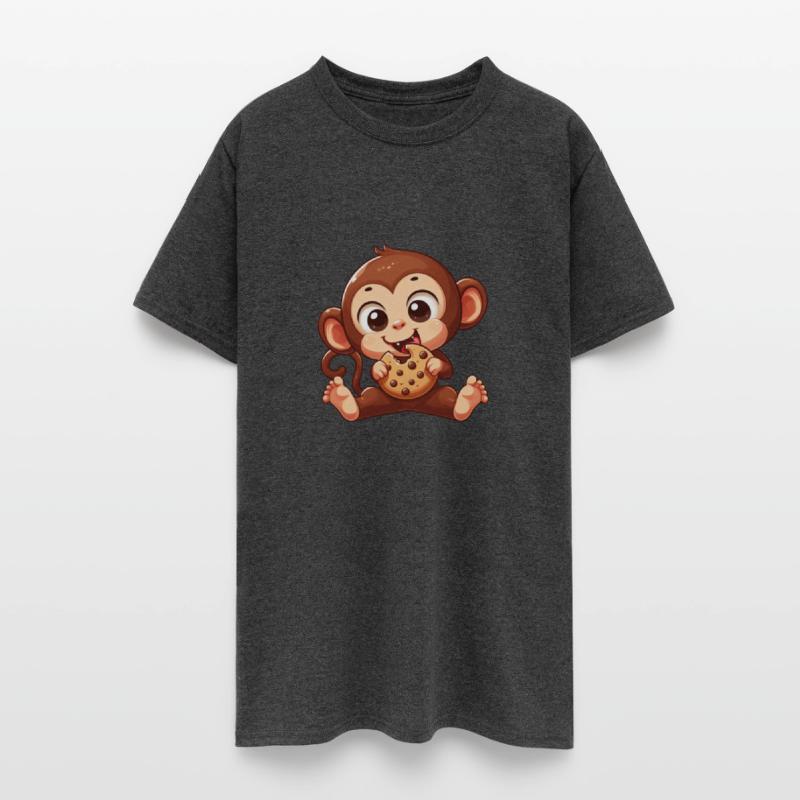 Cute Chimpanzee with Cookie Cartoon