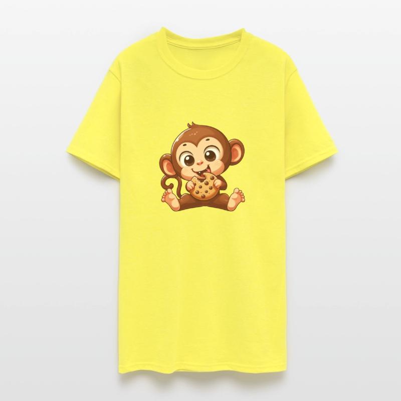 Cute Chimpanzee with Cookie Cartoon