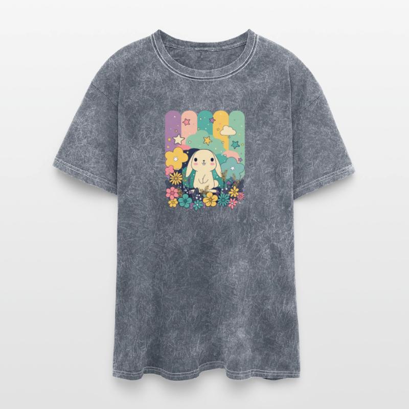 Cute Easter Bunny Surrounded By Flowers