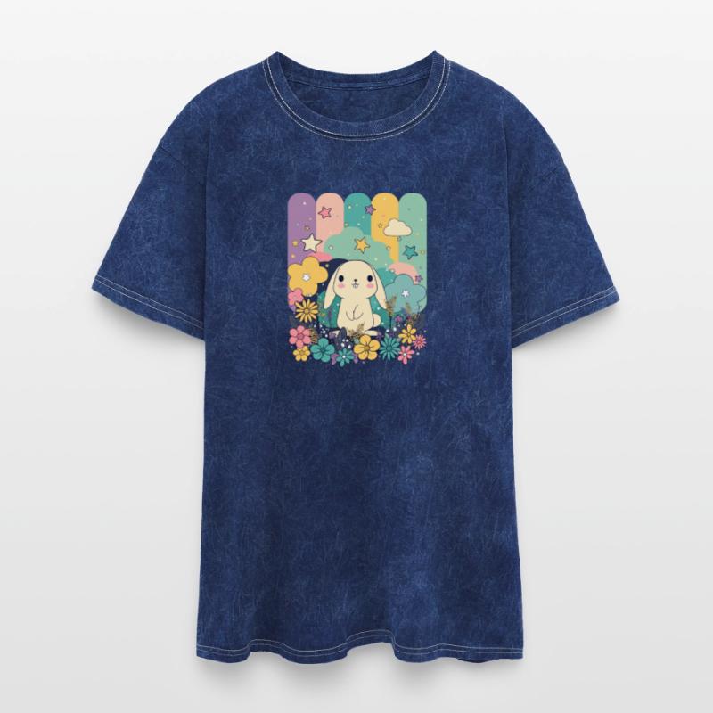 Cute Easter Bunny Surrounded By Flowers