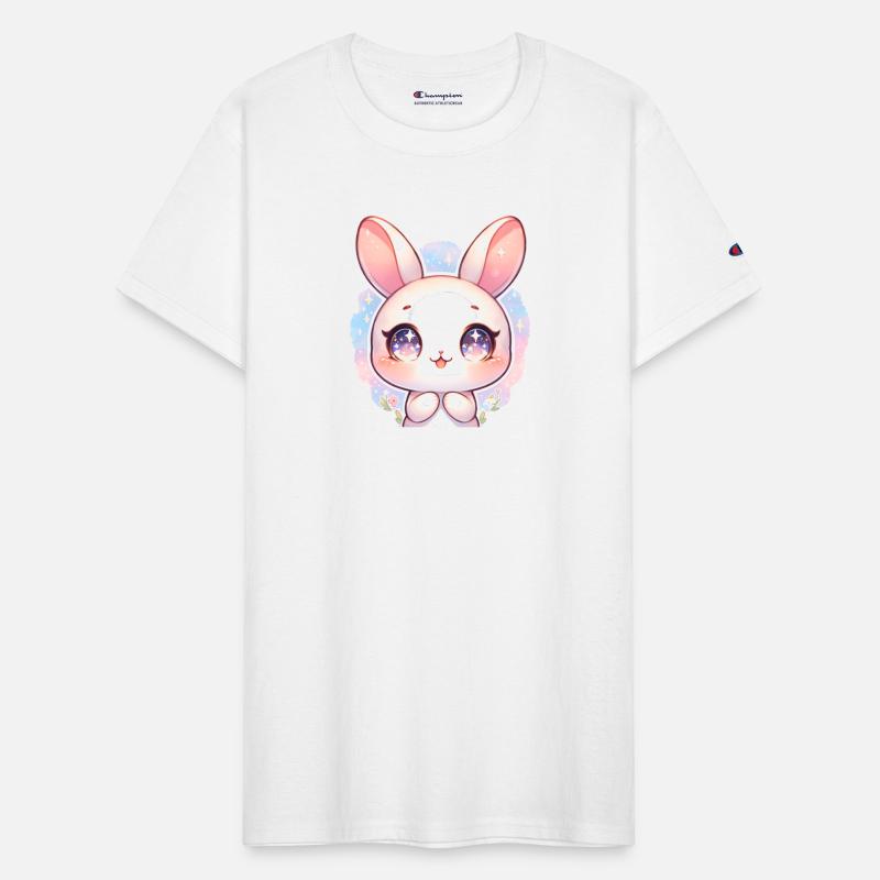 Cute Easter Bunny With Big Purple Eyes