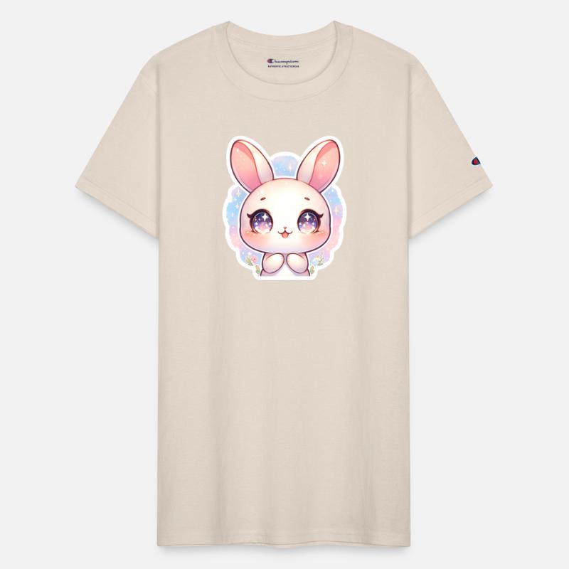 Cute Easter Bunny With Big Purple Eyes