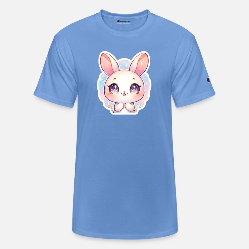 Cute Easter Bunny With Big Purple Eyes