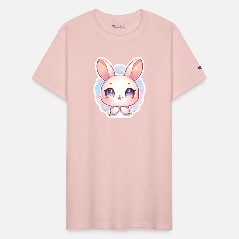 Cute Easter Bunny With Big Purple Eyes