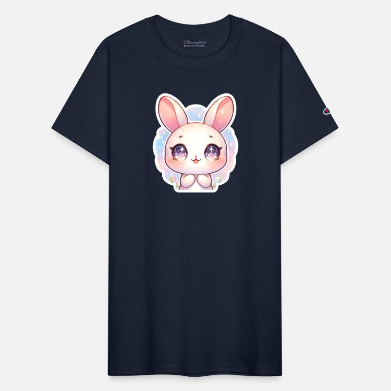 Cute Easter Bunny With Big Purple Eyes