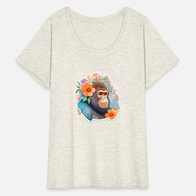 Cute gorilla nice Ai design t-shirt