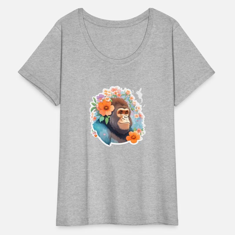 Cute gorilla nice Ai design t-shirt