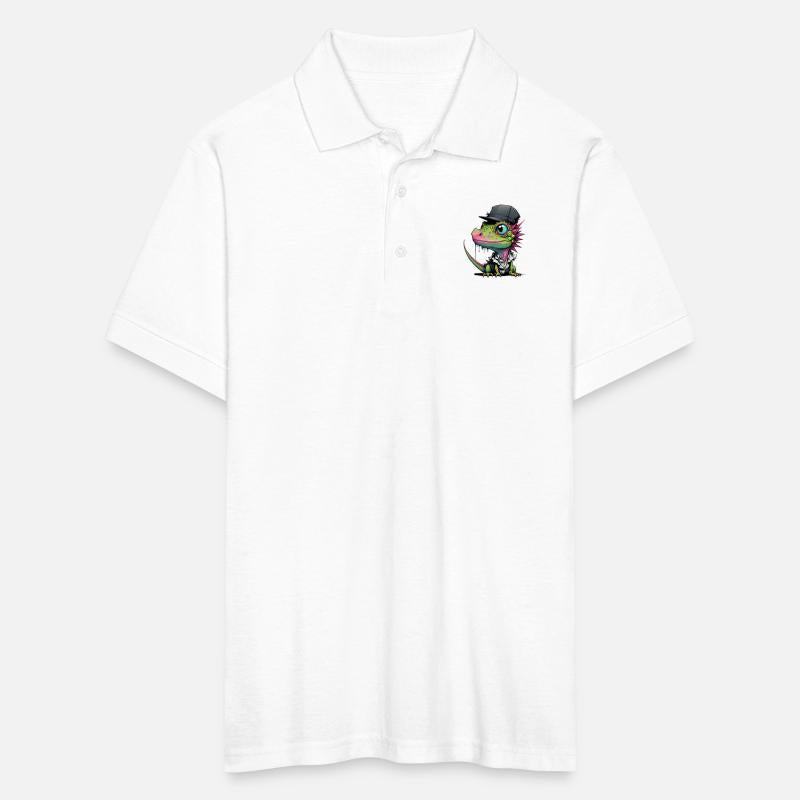 Cute lizard with cap