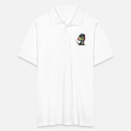 Cute lizard with cap