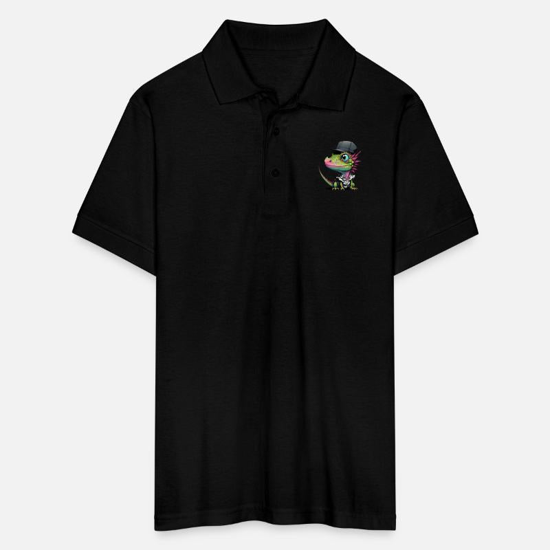 Cute lizard with cap