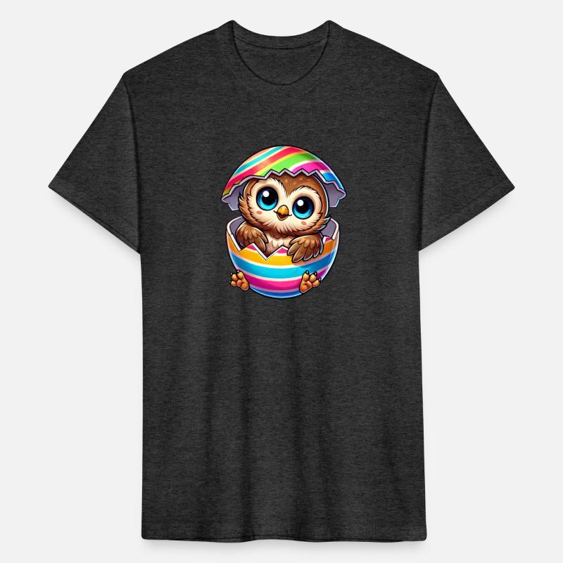 Cute Owl Cartoon Easter Egg Hatching