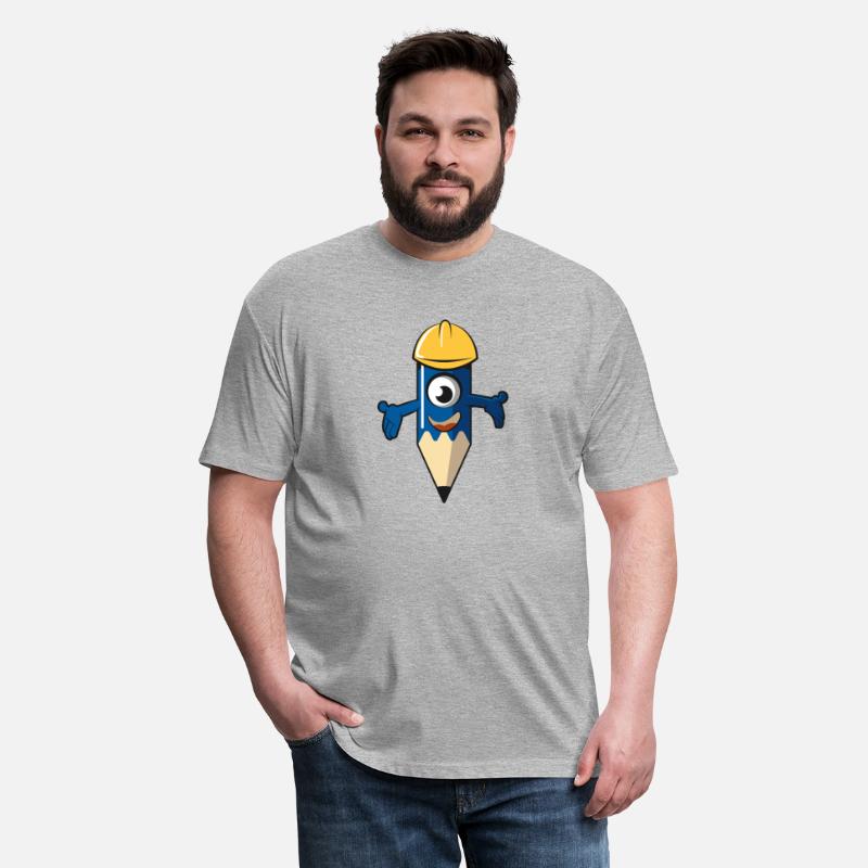 cute short flat pencil with a project helmet