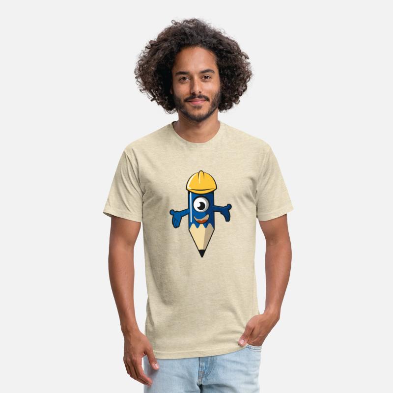 cute short flat pencil with a project helmet