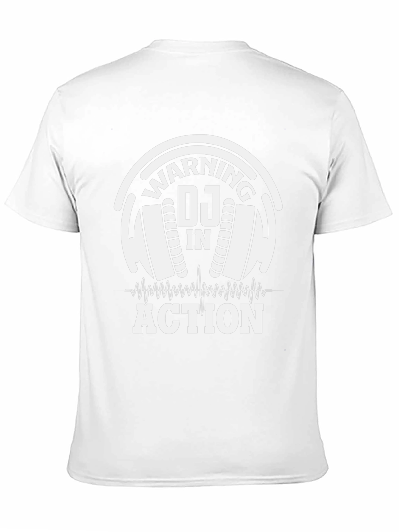 Warning DJ In Action T-Shirt Black