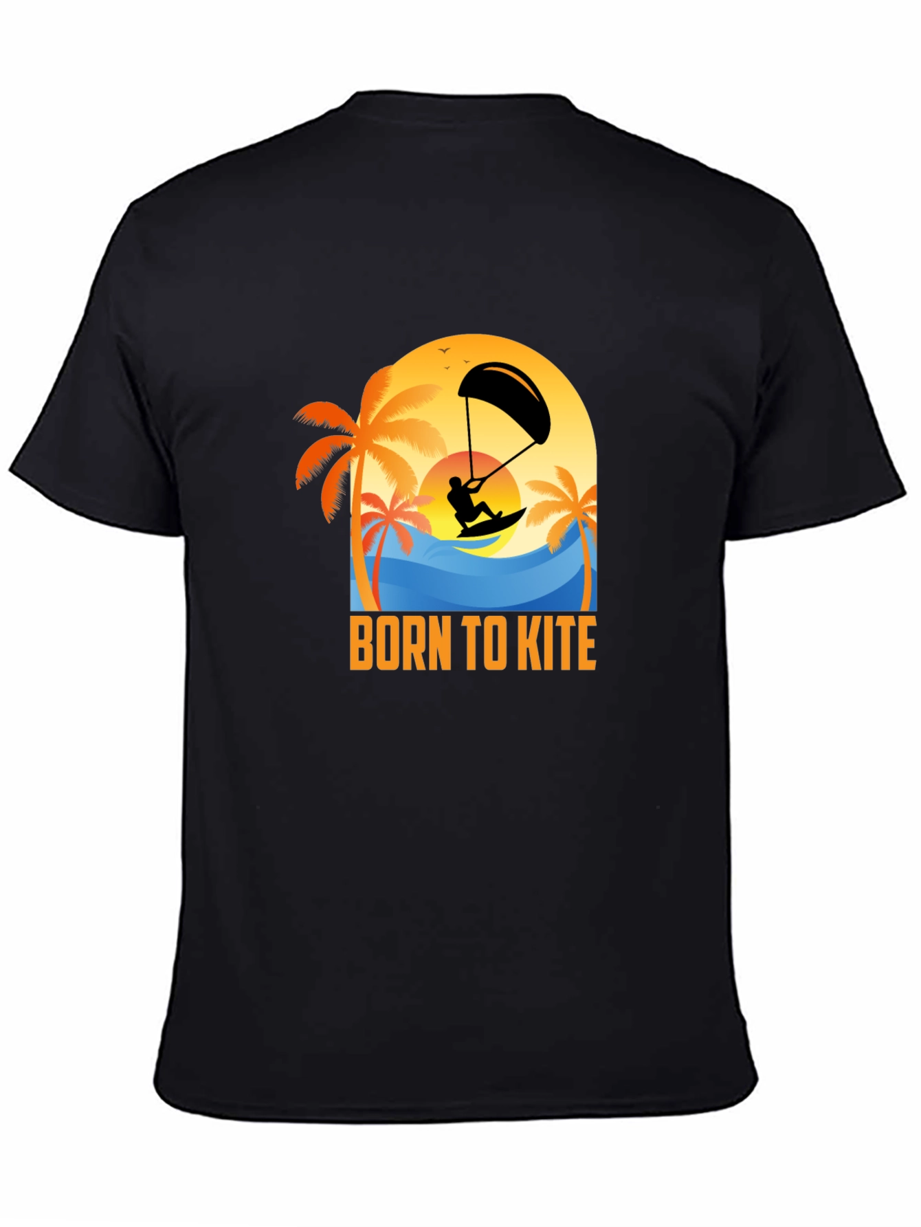 Born to Kite T-Shirt: Kitesurfing Beach Design