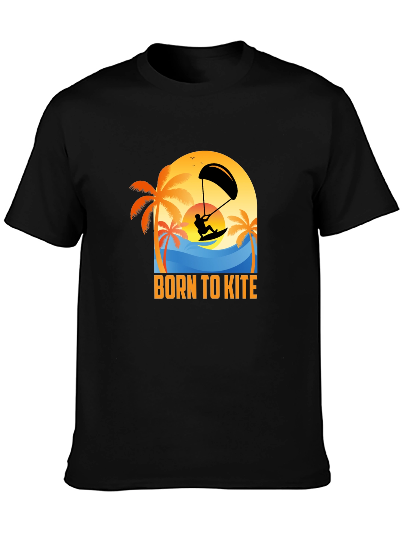 Born to Kite T-Shirt: Kitesurfing Beach Design