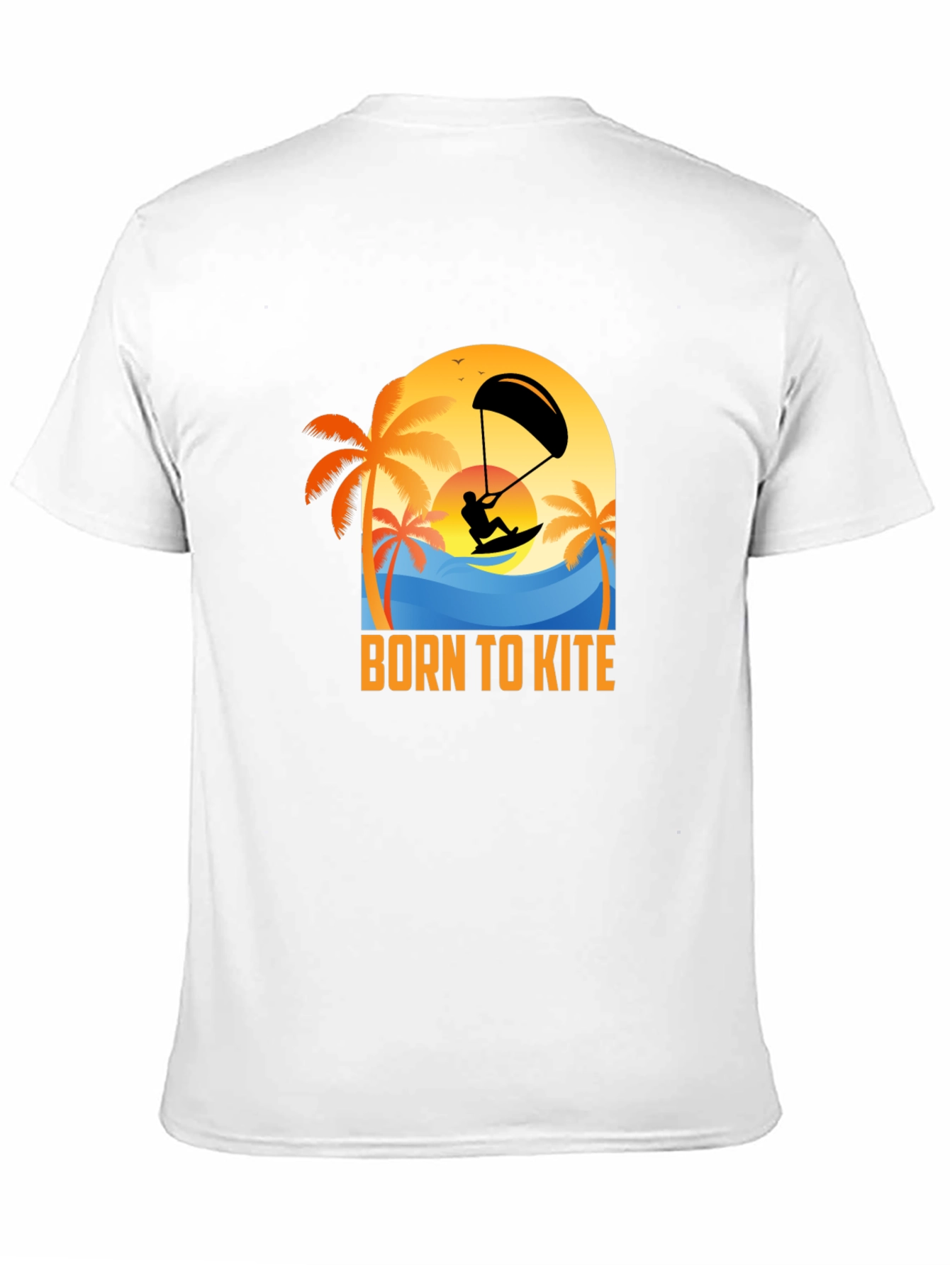Born to Kite T-Shirt: Kitesurfing Beach Design