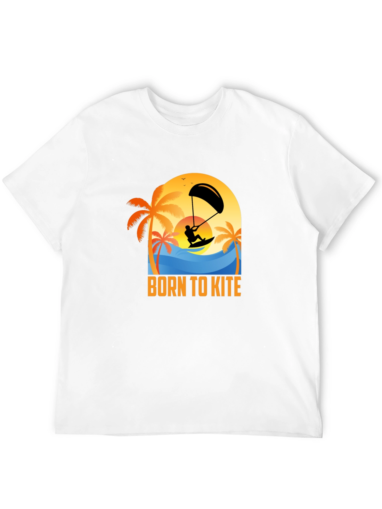 Born to Kite T-Shirt: Kitesurfing Beach Design